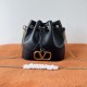 Replica Valentino VLogo Signature Mini Bucket Bag Black 