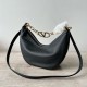 Replica Valentino VLogo Moon Small Hobo Bag with Chain Black 