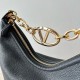 Replica Valentino VLogo Moon Small Hobo Bag with Chain Black 