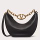 Replica Valentino VLogo Moon Small Hobo Bag with Chain Black 