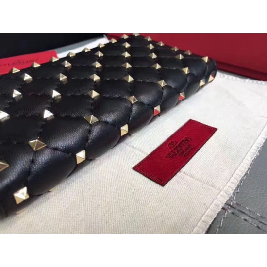Replica Valentino Rockstud Spike Zip Wallet Noir Lambskin Replica Valentino Rockstud Spike Zip Wallet Noir Lambskin