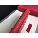 Fake Valentino Rockstud Spike Zip Wallet Red Lambskin Replica