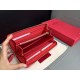 Fake Valentino Rockstud Spike Zip Wallet Red Lambskin Replica