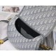 Fake Dior Medium Bobby Bag In Grey Dior Oblique Canvas Replica
