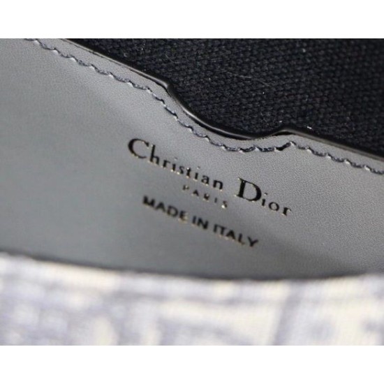 Fake Dior Medium Bobby Bag In Grey Dior Oblique Canvas Replica