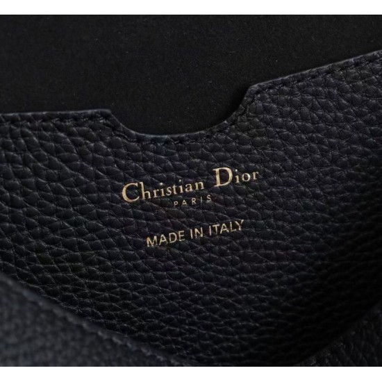 Fake Dior Large Bobby Bag In Black Grained Calfskin Replica Replica Dior Large Bobby Bag In Black Grained Calfskin