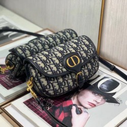 Fake Dior Bobby East-West Bag In Blue Dior Oblique Canvas Replica