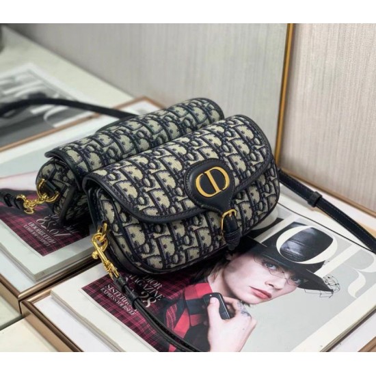 Replica Dior Bobby East-West Bag In Blue Dior Oblique Canvas Fake Dior Bobby East-West Bag In Blue Dior Oblique Canvas Replica