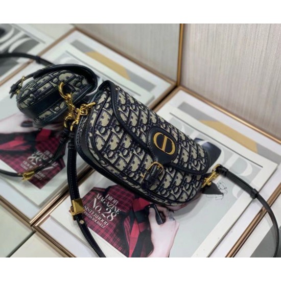 Replica Dior Bobby East-West Bag In Blue Dior Oblique Canvas Fake Dior Bobby East-West Bag In Blue Dior Oblique Canvas Replica