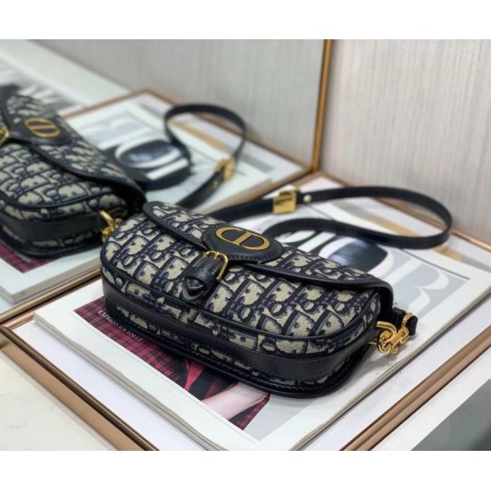 Replica Dior Bobby East-West Bag In Blue Dior Oblique Canvas Fake Dior Bobby East-West Bag In Blue Dior Oblique Canvas Replica
