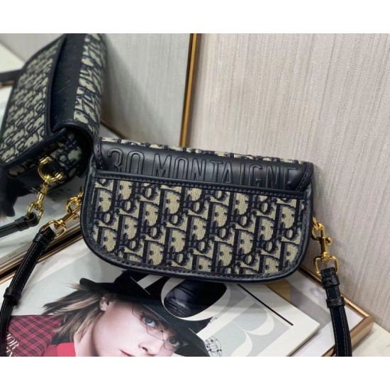 Replica Dior Bobby East-West Bag In Blue Dior Oblique Canvas Fake Dior Bobby East-West Bag In Blue Dior Oblique Canvas Replica