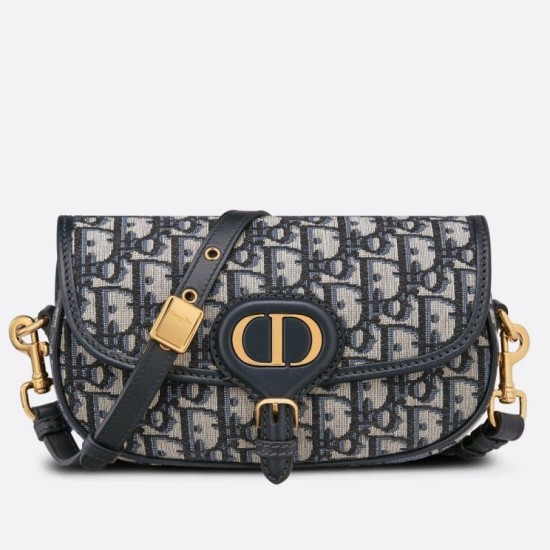 Replica Dior Bobby East-West Bag In Blue Dior Oblique Canvas Fake Dior Bobby East-West Bag In Blue Dior Oblique Canvas Replica