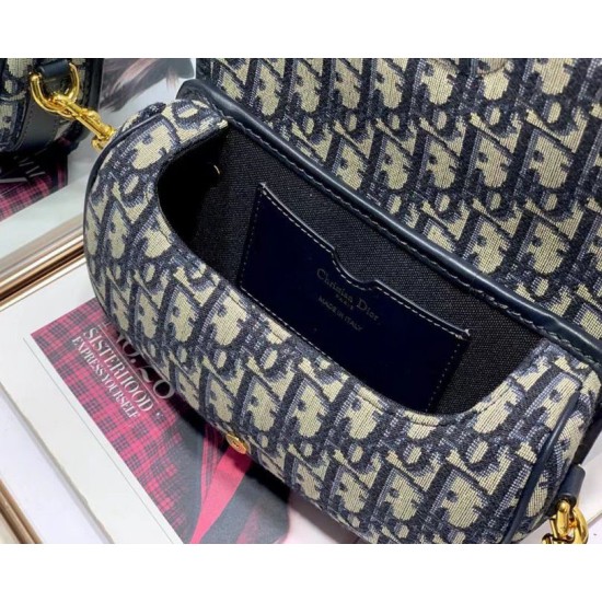 Replica Dior Bobby East-West Bag In Blue Dior Oblique Canvas Fake Dior Bobby East-West Bag In Blue Dior Oblique Canvas Replica