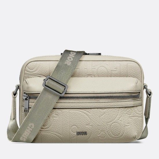 Fake Dior Rider 2.0 Zipped Messenger Bag in Beige Gravity Leather Replica