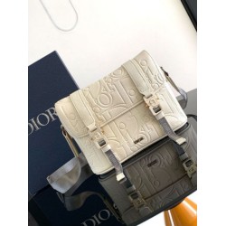Replica Dior Hit the Road Flap Messenger Bag in Beige Gravity Leather