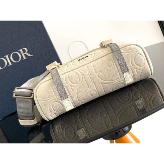 Replica Dior Hit the Road Flap Messenger Bag in Beige Gravity Leather