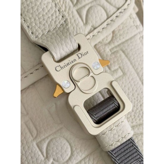 Replica Dior Hit the Road Flap Messenger Bag in Beige Gravity Leather