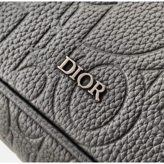 Fake Dior Hit the Road Flap Messenger Bag in Black Gravity Leather Replica