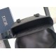 Fake Dior Hit the Road Flap Messenger Bag in Black Gravity Leather Replica