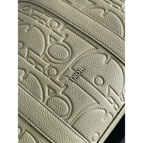 Fake Dior Weekender 40 Bag in Khaki Dior Gravity Leather Replica