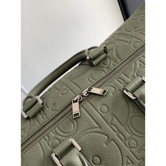 Fake Dior Weekender 40 Bag in Khaki Dior Gravity Leather Replica