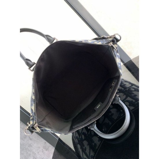 Replica Dior Weekender 40 Bag in Beige Maxi Dior Oblique Jacquard