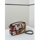 Fake Fendi Baguette Mini Bag in Canvas with Multicolor FF Embroidery Replica