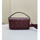Replica Fendi Medium Baguette Bag in Burgundy FF Nappa Leather