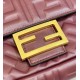 Replica Fendi Medium Baguette Bag in Burgundy FF Nappa Leather