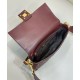 Replica Fendi Medium Baguette Bag in Burgundy FF Nappa Leather