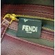 Replica Fendi Medium Baguette Bag in Burgundy FF Nappa Leather