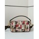 Fake Fendi Baguette Medium Bag in Canvas with Multicolor FF Embroidery Replica