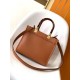 Replica Fendi Sunshine Small Tote Bag In Brown Calfskin