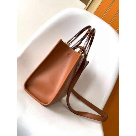 Replica Fendi Sunshine Small Tote Bag In Brown Calfskin