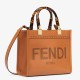 Replica Fendi Sunshine Small Tote Bag In Brown Calfskin