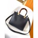 Replica Fendi Sunshine Small Tote Bag In Black Calfskin