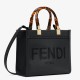 Replica Fendi Sunshine Small Tote Bag In Black Calfskin