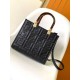 Replica Fendi Sunshine Small Tote Bag In Black FF Calfskin