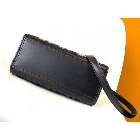 Replica Fendi Sunshine Small Tote Bag In Black FF Calfskin