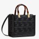Replica Fendi Sunshine Small Tote Bag In Black FF Calfskin