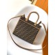 Replica Fendi Sunshine Small Tote Bag in Brown FF Jacquard Fabric