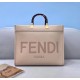 Replica Fendi Sunshine Medium Shopper Bag In Beige Calfskin