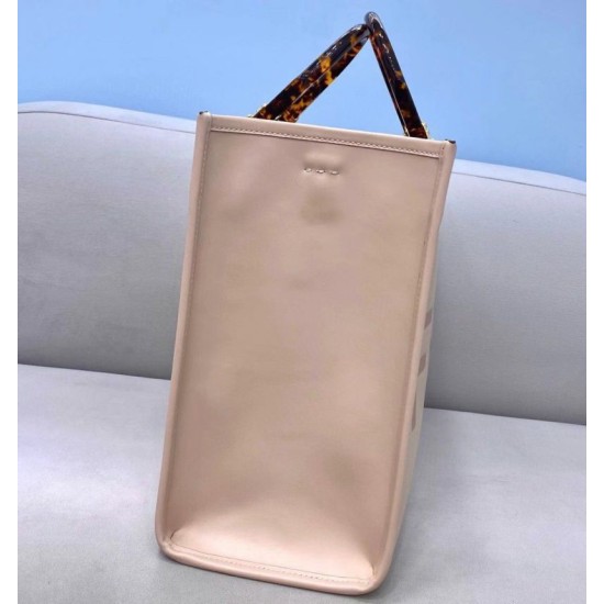 Replica Fendi Sunshine Medium Shopper Bag In Beige Calfskin