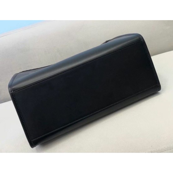 Replica Fendi Sunshine Medium Shopper Bag In Black Calfskin