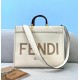 Fake Fendi Sunshine Medium Shopper Bag In White Calfskin Replica