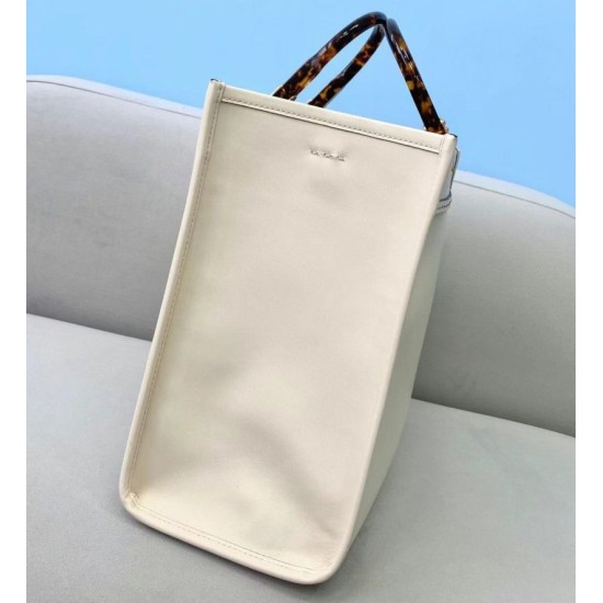 Fake Fendi Sunshine Medium Shopper Bag In White Calfskin Replica