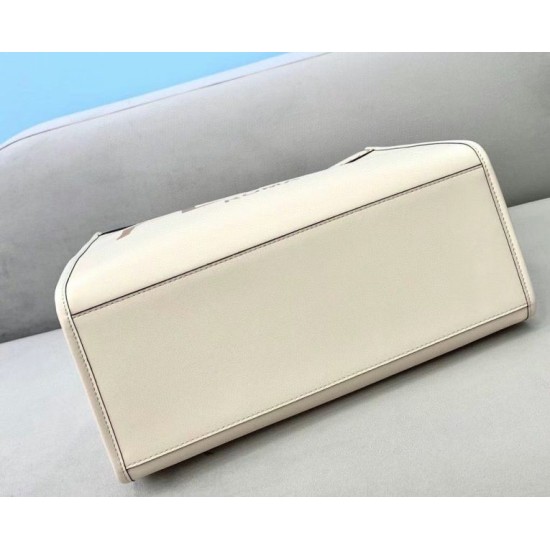 Fake Fendi Sunshine Medium Shopper Bag In White Calfskin Replica