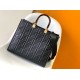 Replica Fendi Sunshine Medium Tote Bag In Black FF Calfskin