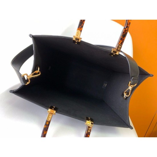 Replica Fendi Sunshine Medium Tote Bag In Black FF Calfskin