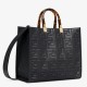 Replica Fendi Sunshine Medium Tote Bag In Black FF Calfskin